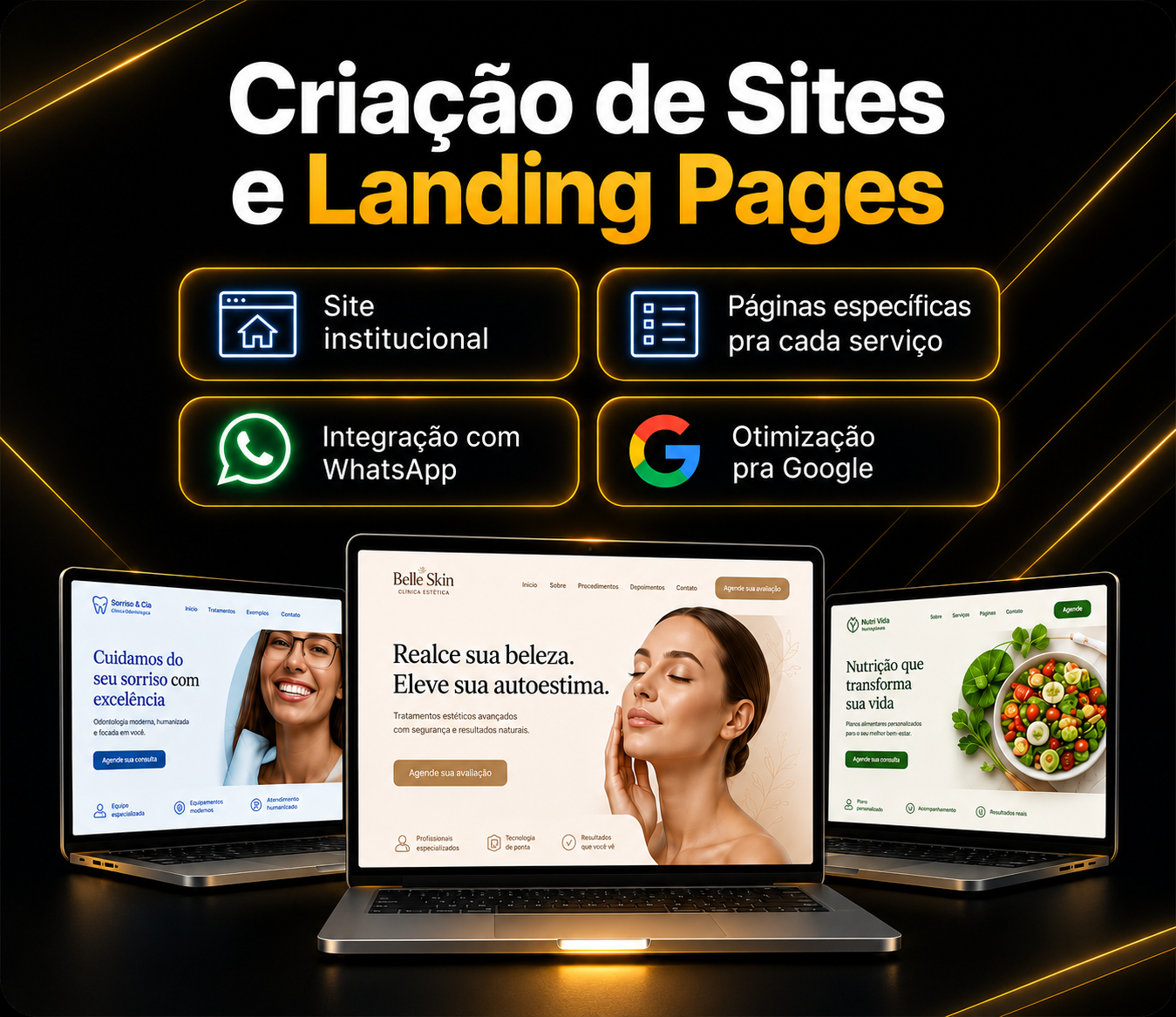 Criação de sites e landing pages